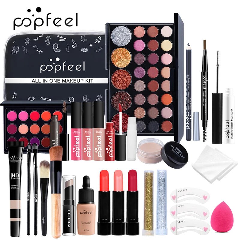 All in One Full Makeup Kit Set - Djee's Beauty CosmeticMakeup kitMy StoreDjee's Beauty Cosmetic2e7dc600 - 9867 - 49c1 - 9257 - 315b216064dc313028254240Kit004All in One Makeup Kit for Women Full Kit Set, All in One Makeup Sets Include Eyebrow Eyeliner Eyeshadow