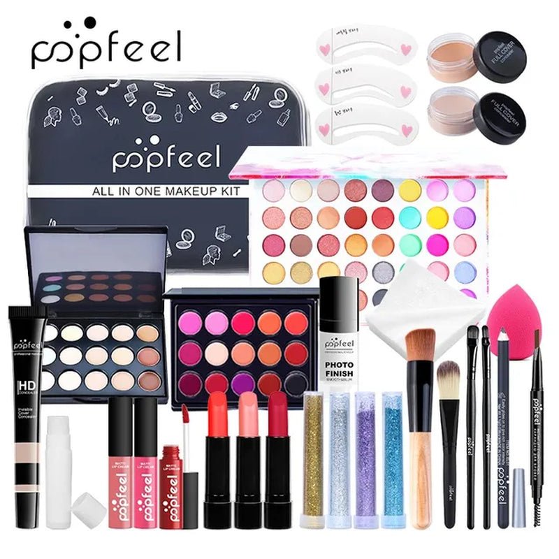 All in One Full Makeup Kit Set - Djee's Beauty CosmeticMakeup kitMy StoreDjee's Beauty Cosmetica45fda43 - be69 - 41e2 - 9088 - ae91b7abac77726084842526Kit005All in One Makeup Kit for Women Full Kit Set, All in One Makeup Sets Include Eyebrow Eyeliner Eyeshadow