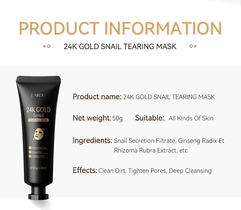 Deep Cleansing 24K Gold Tearing Face Mask - Djee's Beauty CosmeticDjee's Beauty CosmeticDjee's Beauty Cosmetice68357ff - e636 - 49d7 - 9fe2 - 07287ee26cd531310018611750GDeep Cleansing 24K Gold Tearing Face Mask