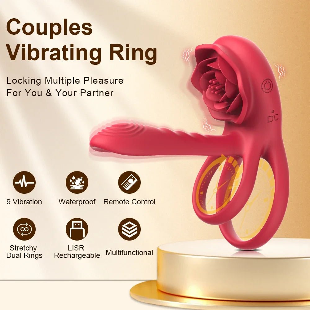 Rose Cock Ring Vibrator - Djee's Beauty CosmeticDjee's Beauty CosmeticDjee's Beauty Cosmetic17bb7027 - 92d9 - 4037 - b470 - a7c4d571fc197445028553566With Control - BRose Cock Ring Vibrator