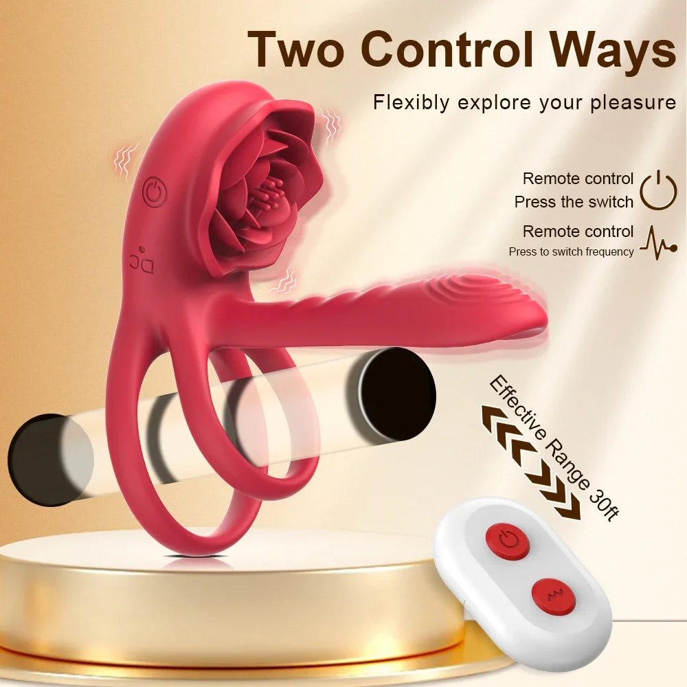 Rose Cock Ring Vibrator - Djee's Beauty CosmeticDjee's Beauty CosmeticDjee's Beauty Cosmetic17bb7027 - 92d9 - 4037 - b470 - a7c4d571fc197445028553566With Control - BRose Cock Ring Vibrator